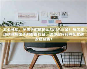 渑池怎么可能，苹果手机硬是让我月入三金！每次坐地铁就掏出手机看看钱包，这小金库长得比女朋友还快呢！ 第1张