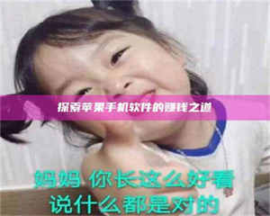 渑池探索苹果手机软件的赚钱之道 第1张